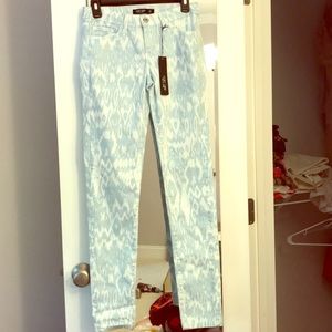 Patterned skinny jeans